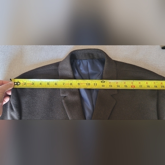 Kenneth Cole New York Men's Charcoal Gray/Black Wool Peacoat Trenchcoat Size 46R - Picture 10 of 11